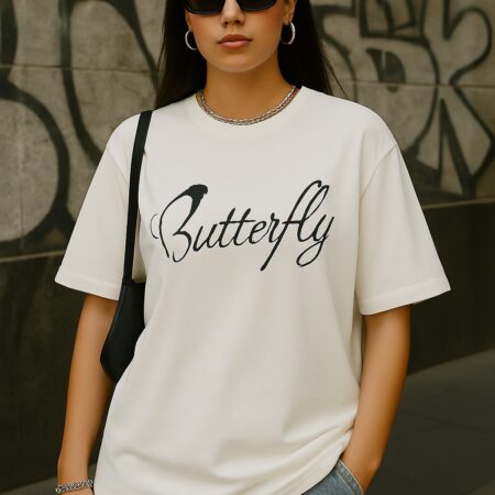 butterfly oversized printed t shirts