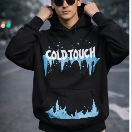 slyn cold touch oversized hoodie – 430 gsm heavyweight black winter hoodie